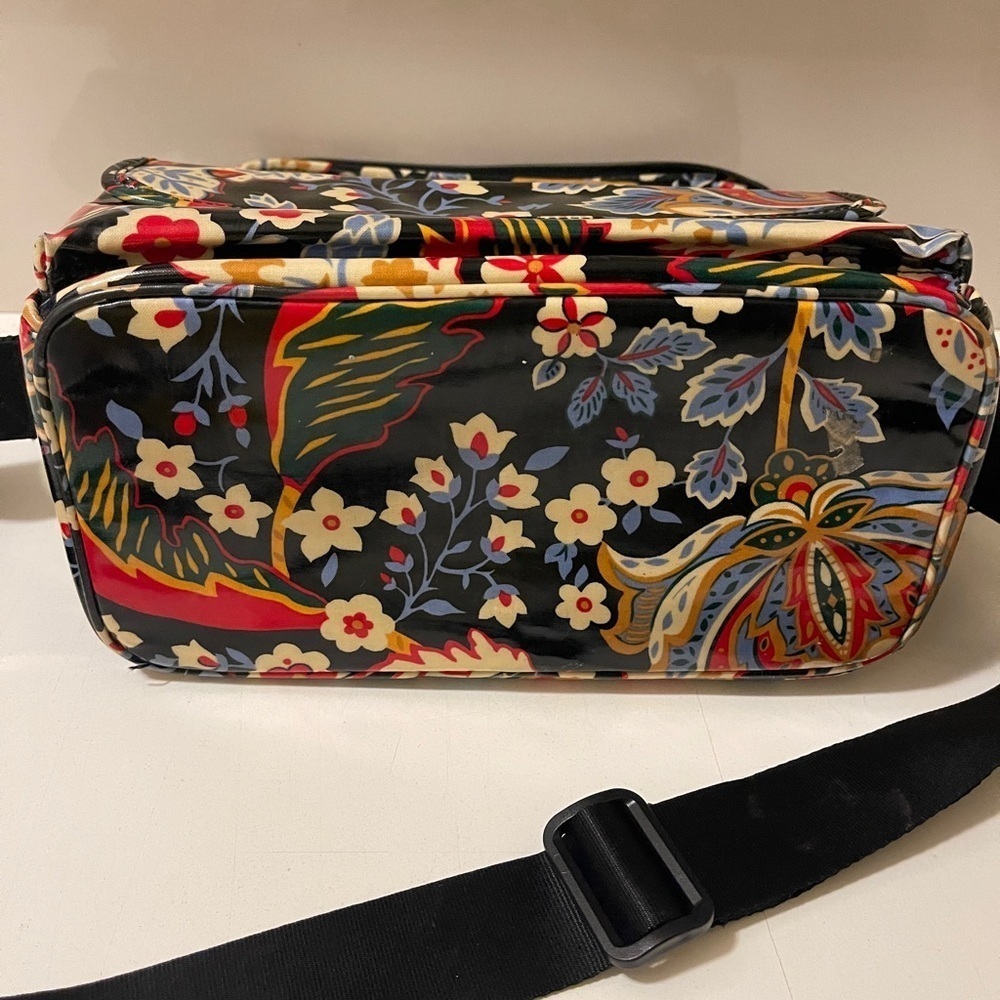 Vera Bradley Mini Cooler Floral Blac Insulated Coated Lunch Bag Sack... - Picture 7 of 12